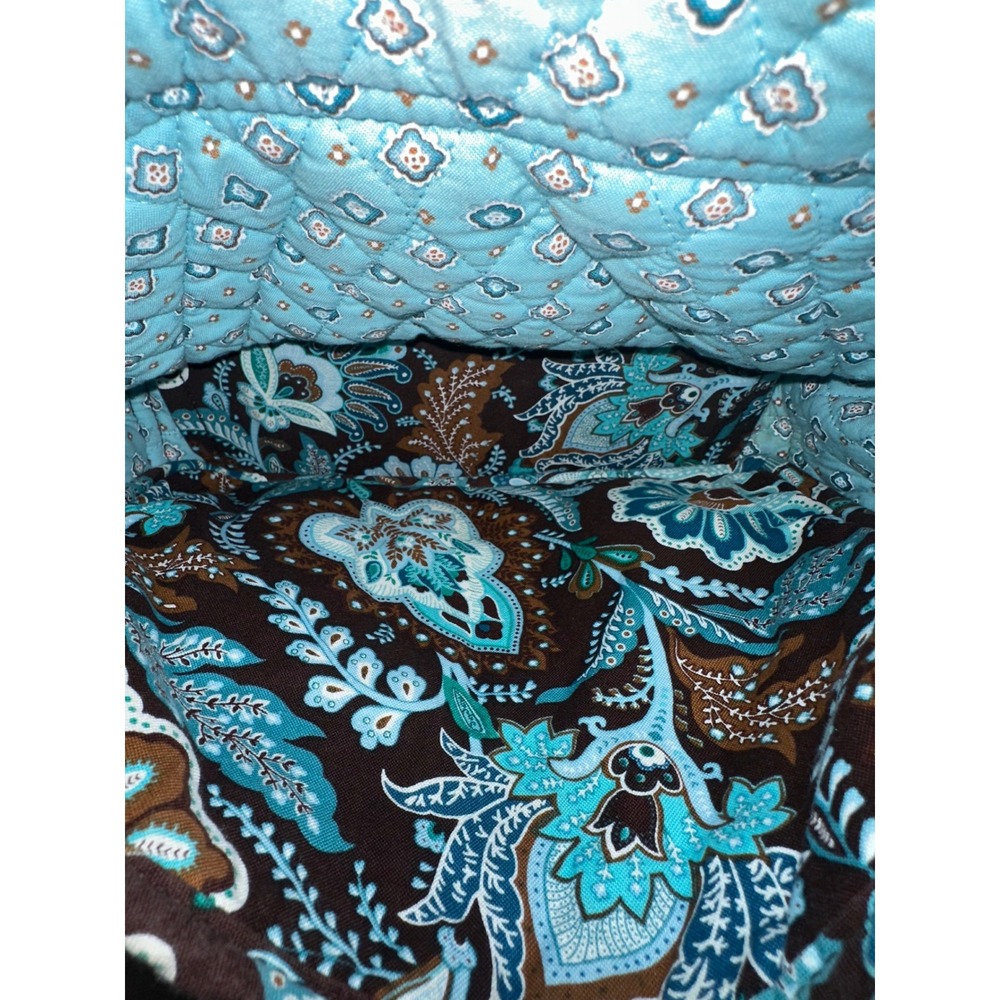Vera Bradley Java Blue Hipster Crossbody Bag Quilted Floral Paisley Messenger - Picture 4 of 6